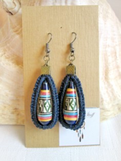 blue tribal earrings1