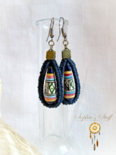 blue tribal earrings2